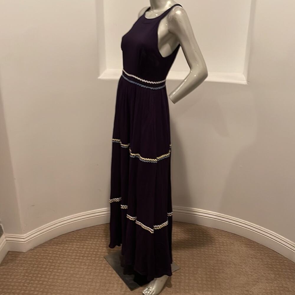 Modcloth Maxi Dress Blue Ribbon Accent BNWOT - Picture 5 of 11